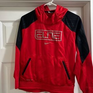 Nike elite red and black hoodie